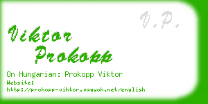 viktor prokopp business card